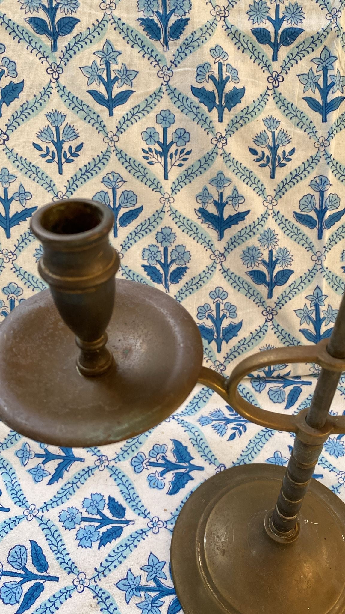 DOUBLE BRASS CANDLESTICK