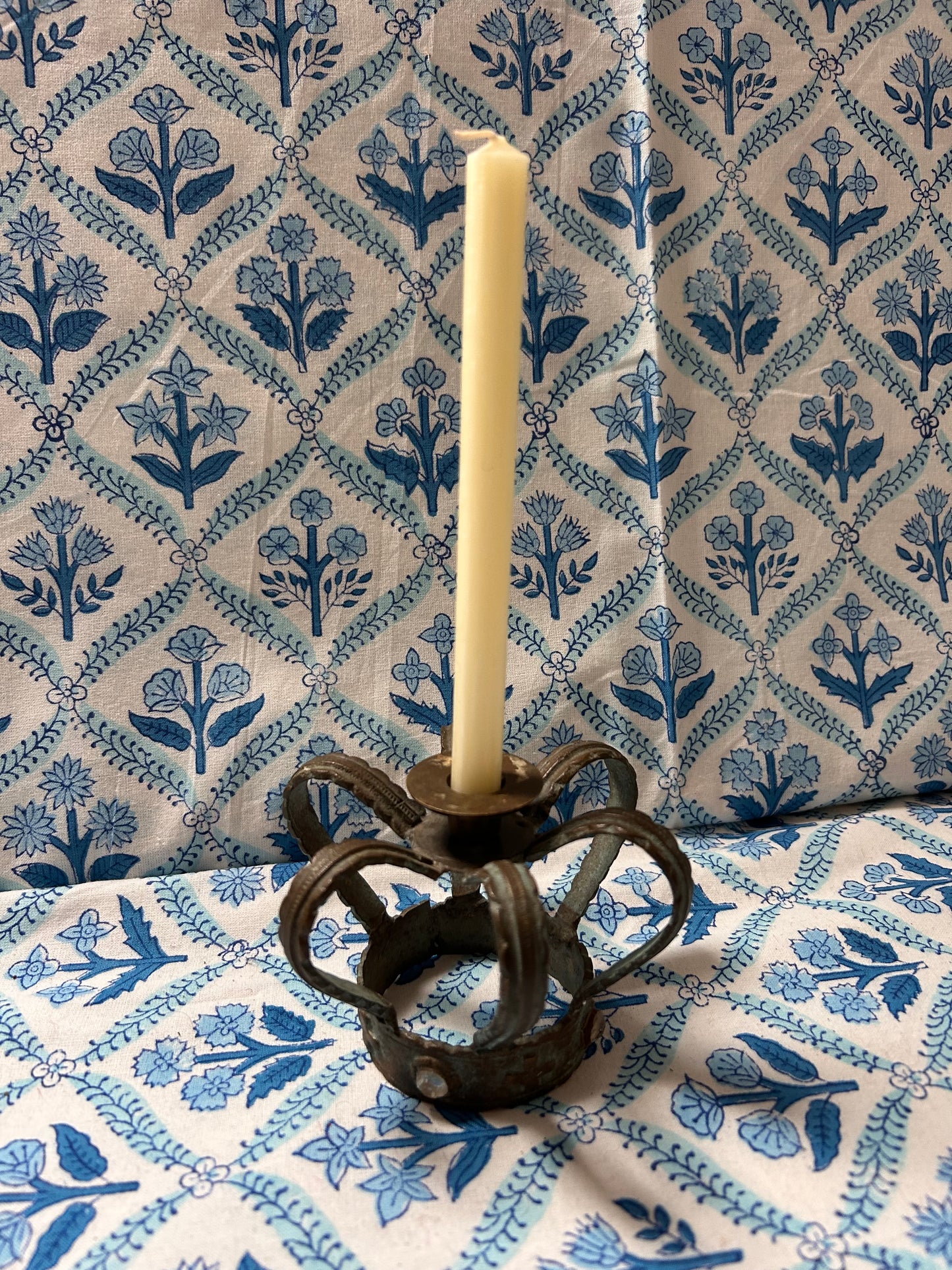 BRASS CROWN CANDLESTICK