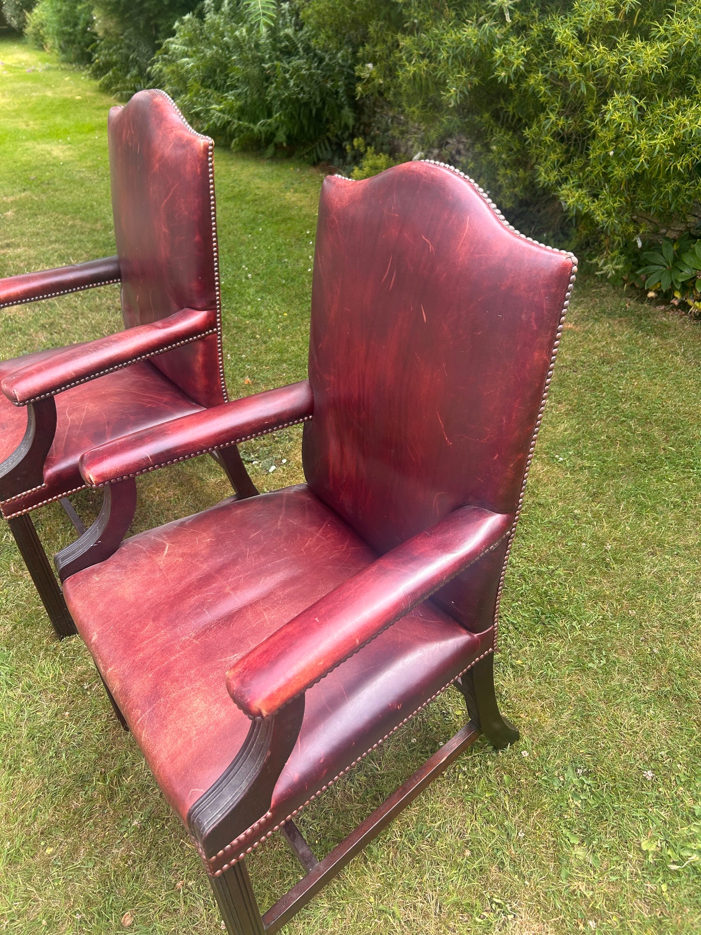 GEORGE SMITH LEATHER CHAIRS