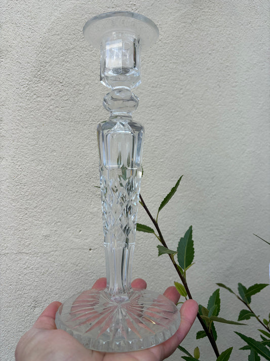 CUT GLASS CANDLESTICKS