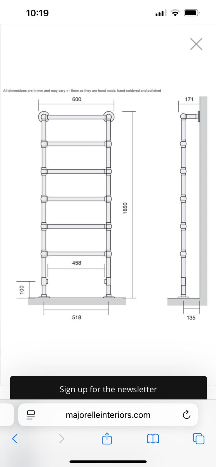 HEATED TOWEL RAIL