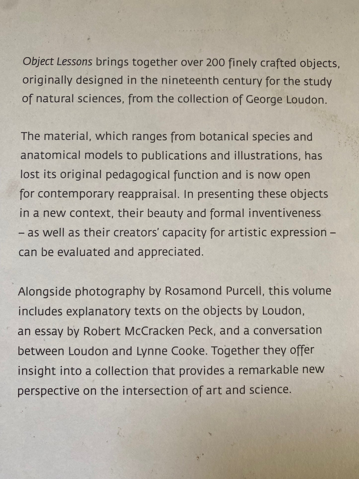 OBJECT LESSONS