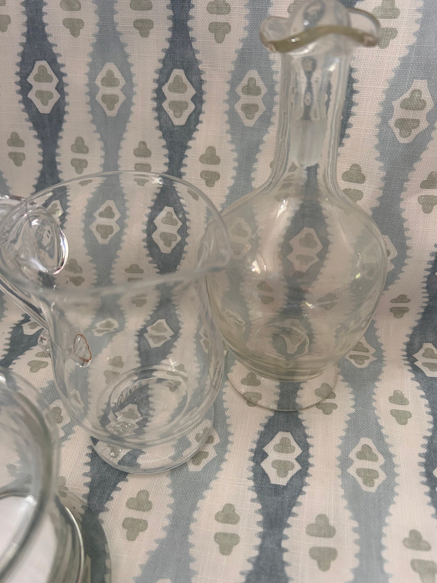 SIX GLASS JUGS/POTS