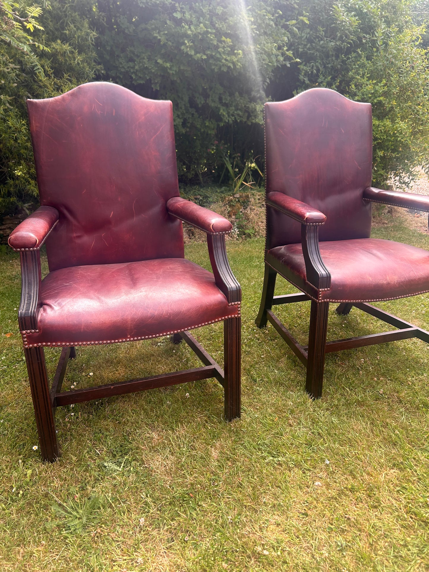 GEORGE SMITH LEATHER CHAIRS
