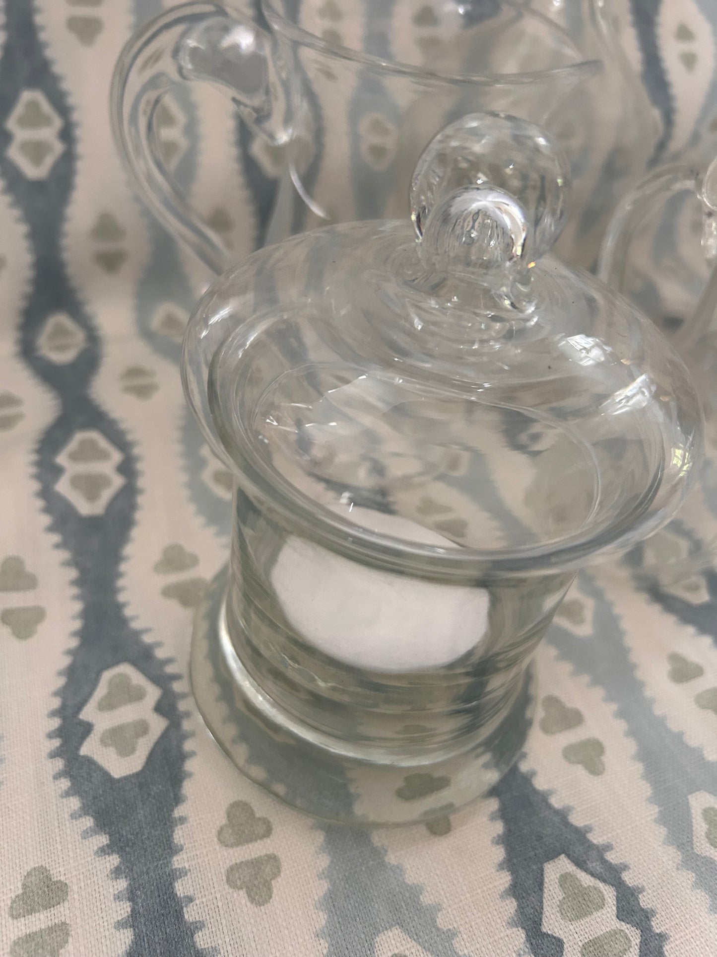 SIX GLASS JUGS/POTS