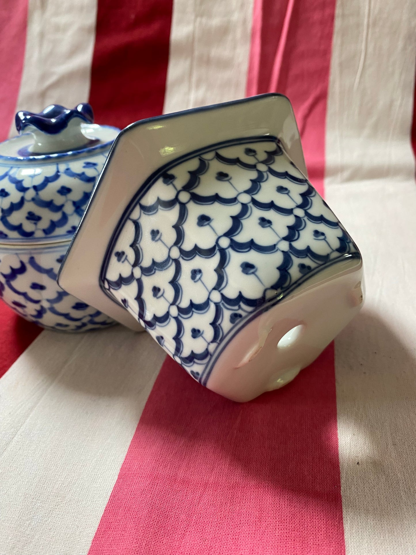BLUE AND WHITE POTS