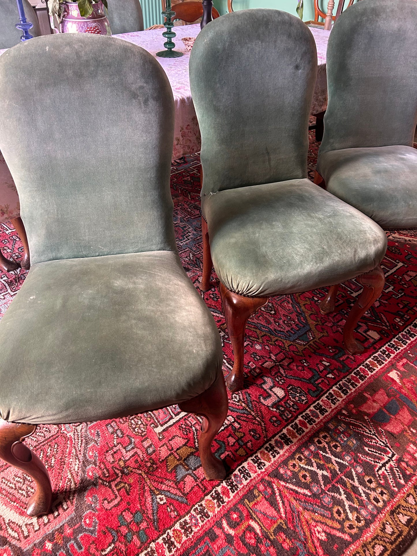 6 QUEEN ANNE CHAIRS
