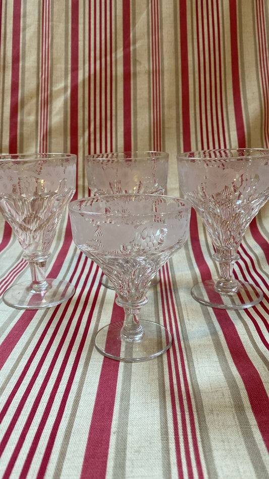 ANTIQUE WINE GLASSES