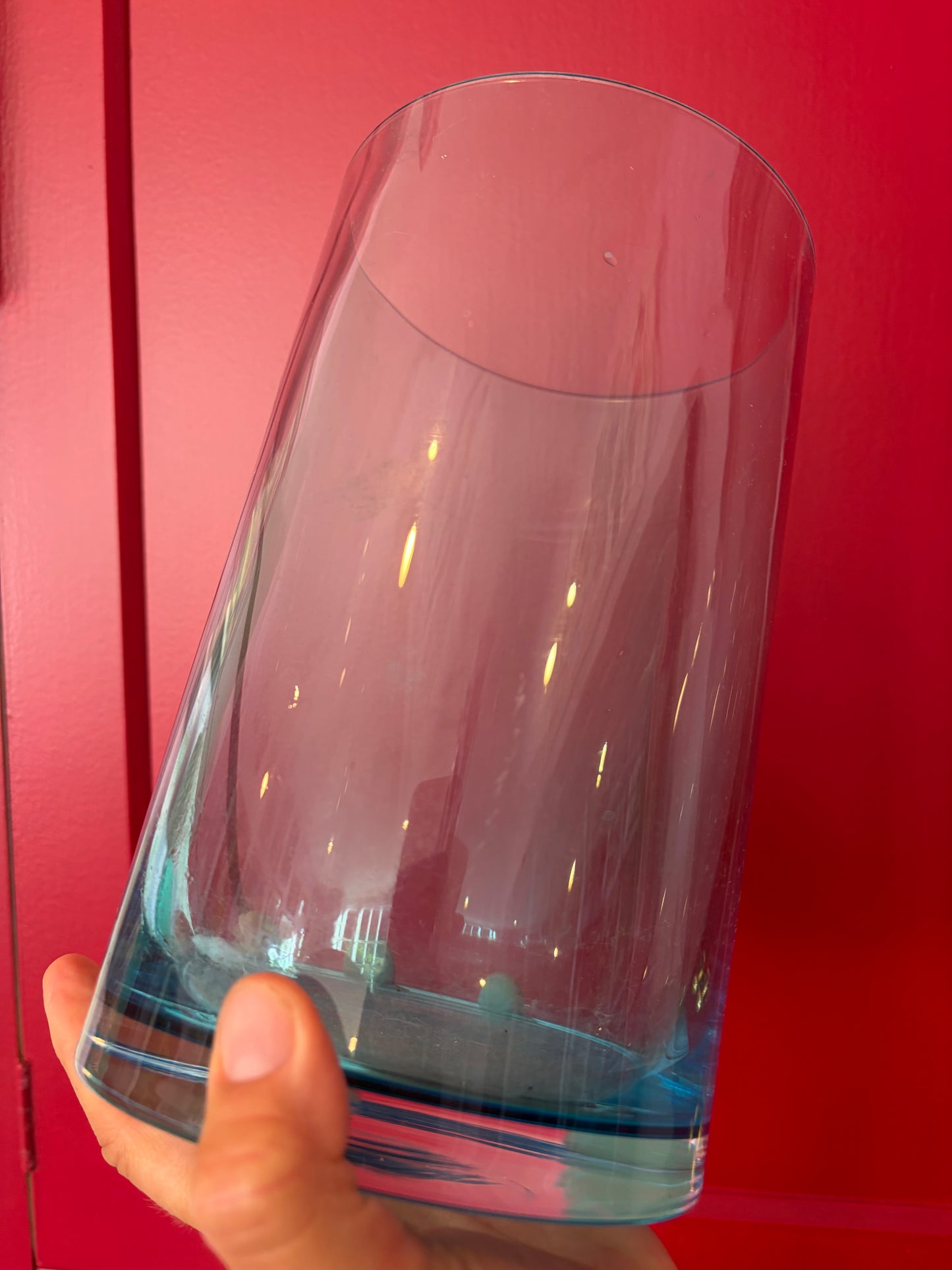 BLUE GLASS VASE