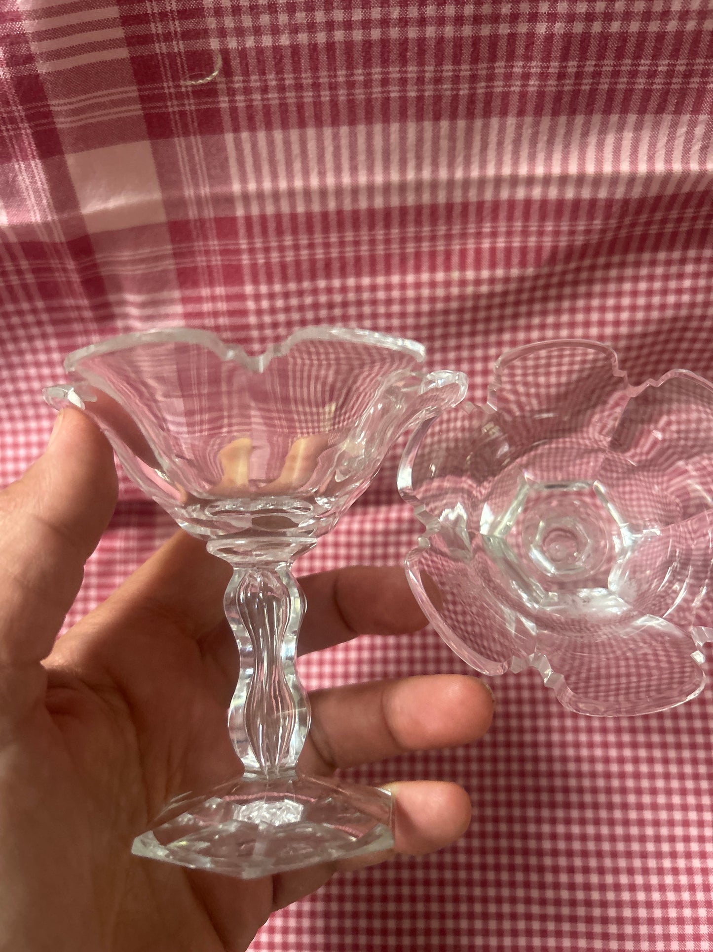 GLASS SALT CELLARS