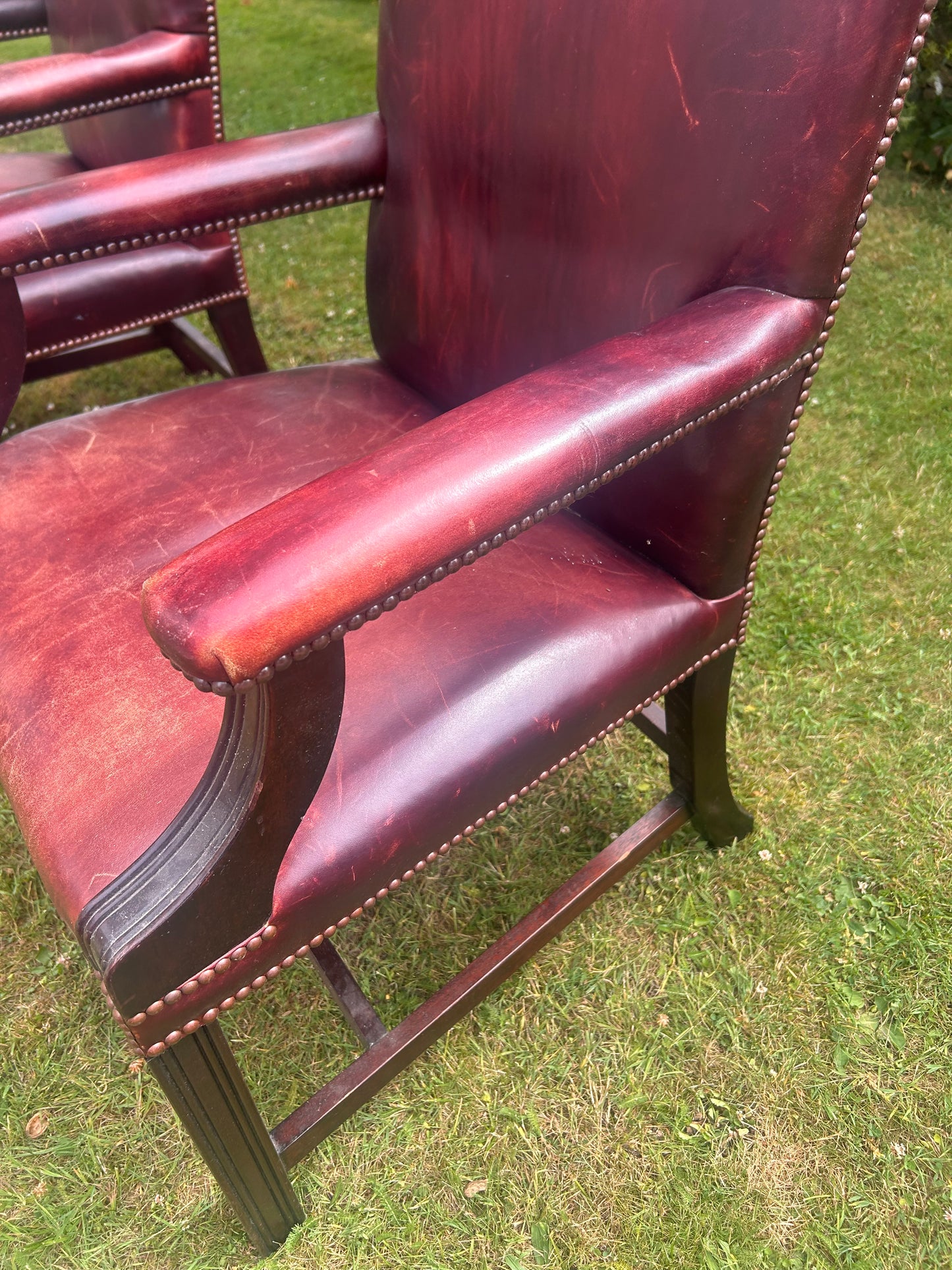 GEORGE SMITH LEATHER CHAIRS