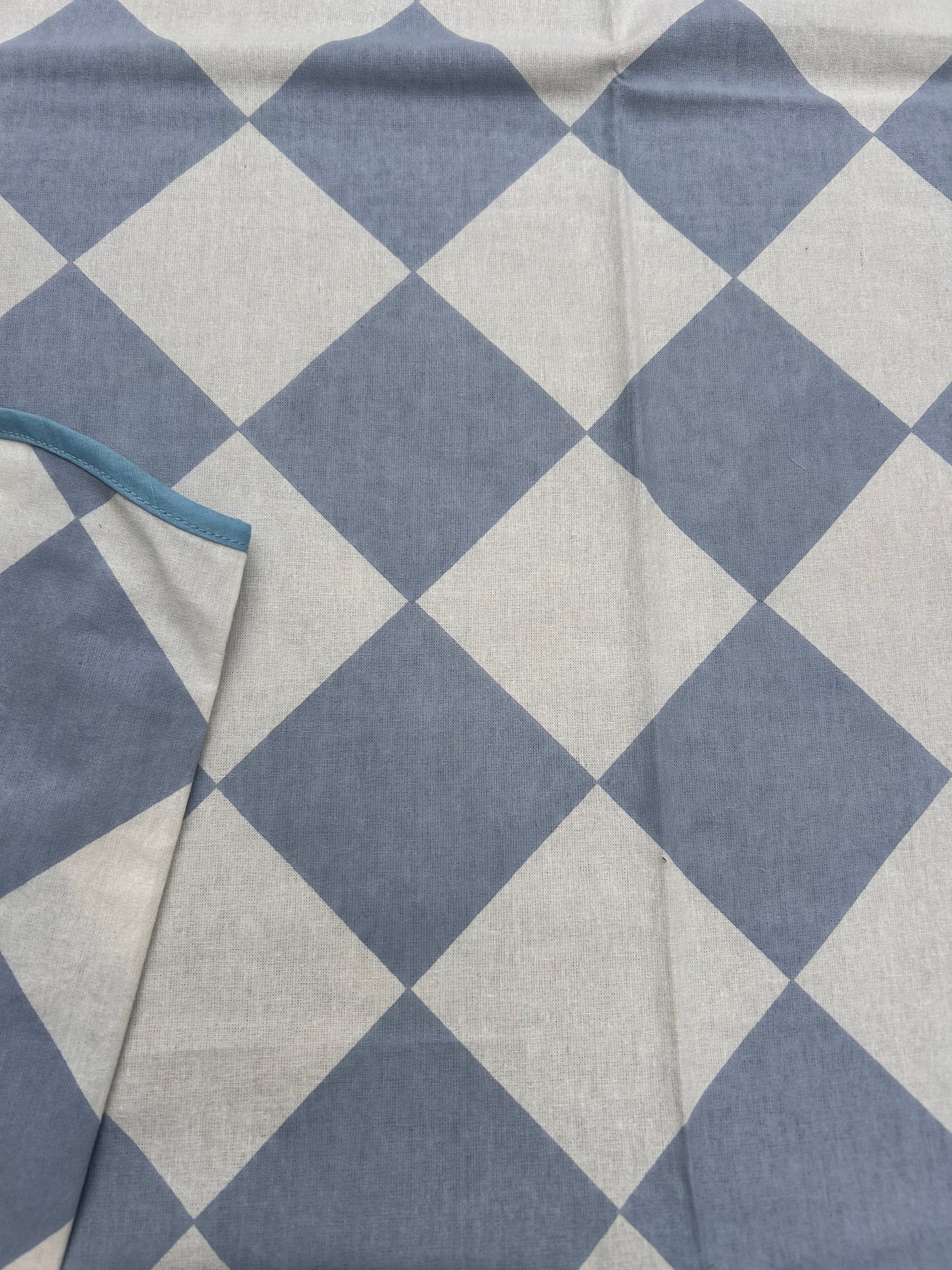 BLUE AND WHITE TABLECLOTH