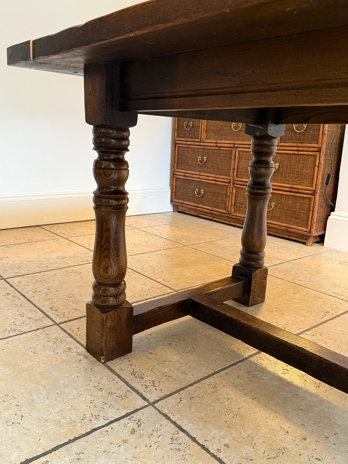 OAK TABLE AND CHAIRS
