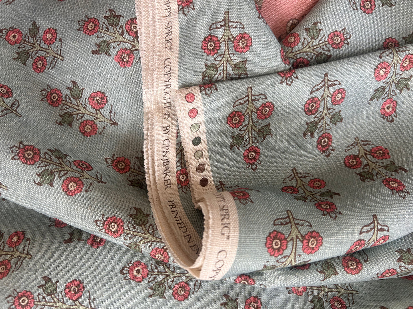 POPPY SPRIG MATERIAL- PINK