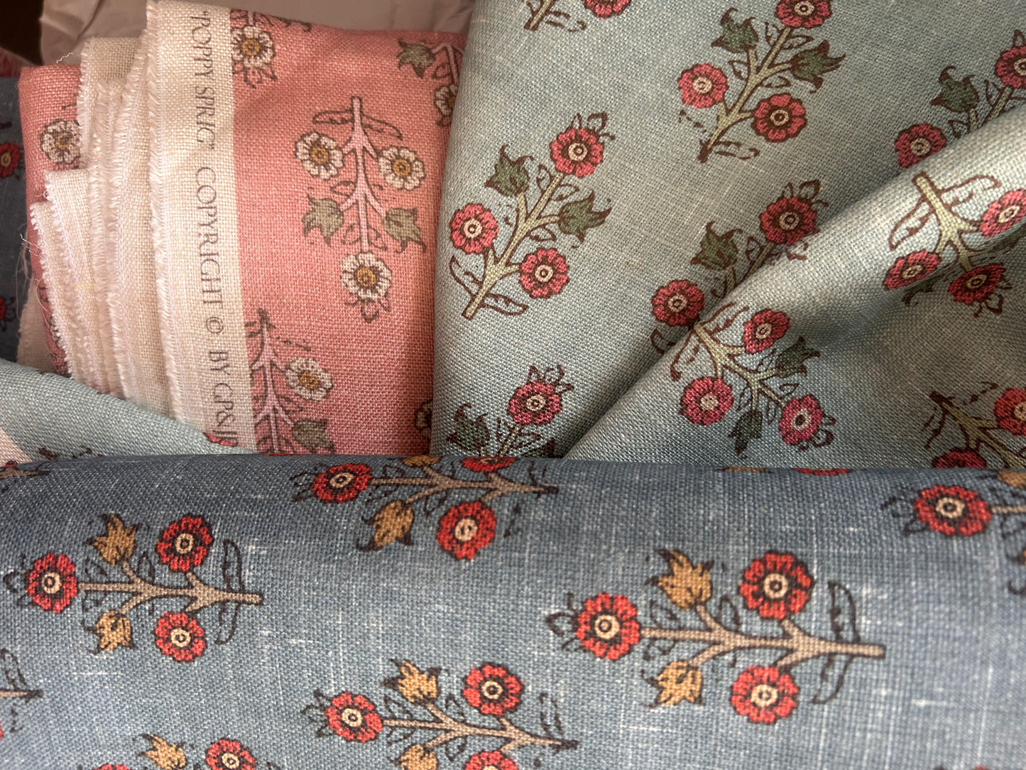 POPPY SPRIG MATERIAL- PINK