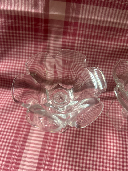 GLASS SALT CELLARS