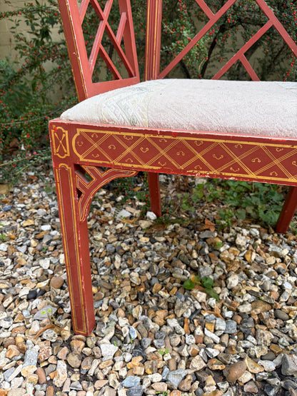 PAIR OF RED CHAIRS