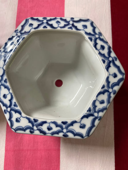 BLUE AND WHITE POTS