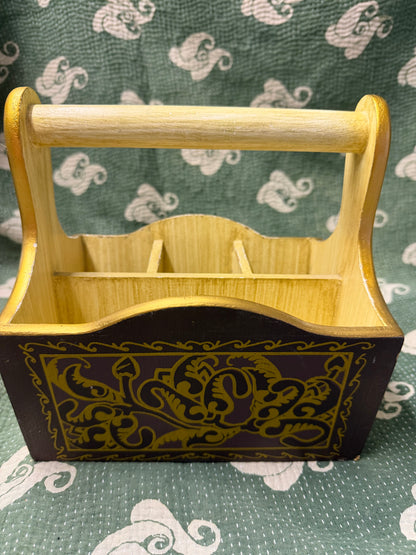 WOODEN CUTLERY CADDY