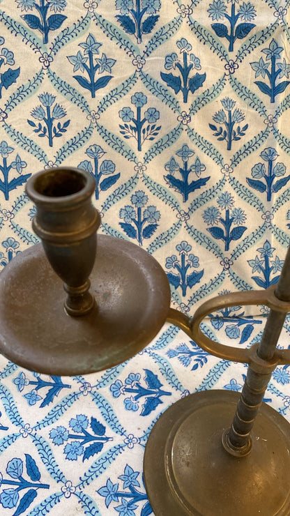 DOUBLE BRASS CANDLESTICK