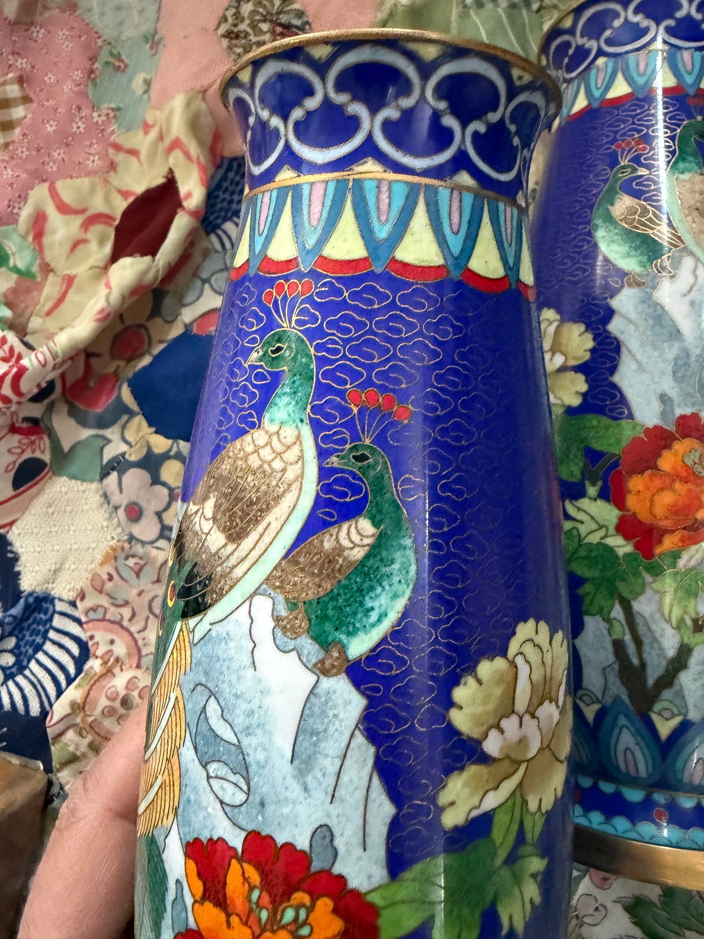 ENAMEL VASES