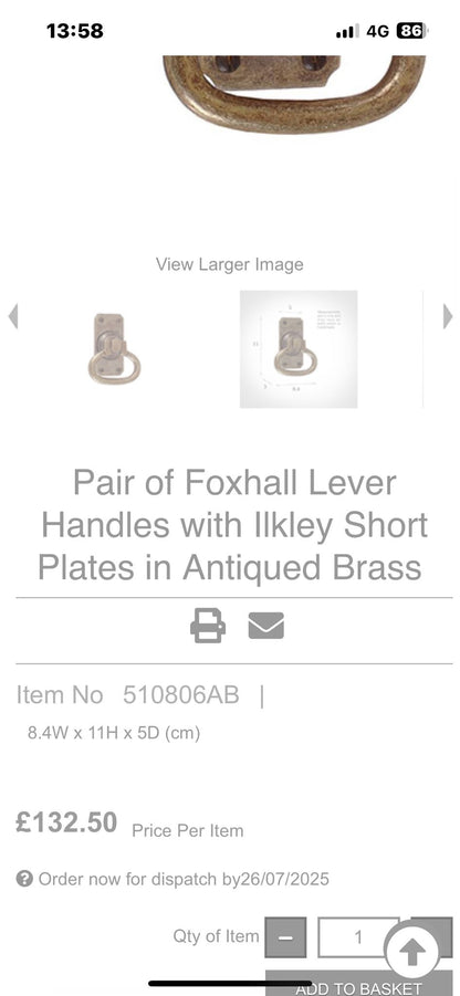 JIM LAWRENCE LEVER HANDLES