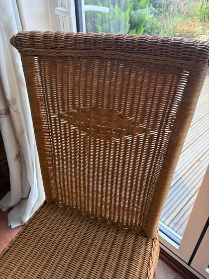FIVE RATTAN CHAIRS