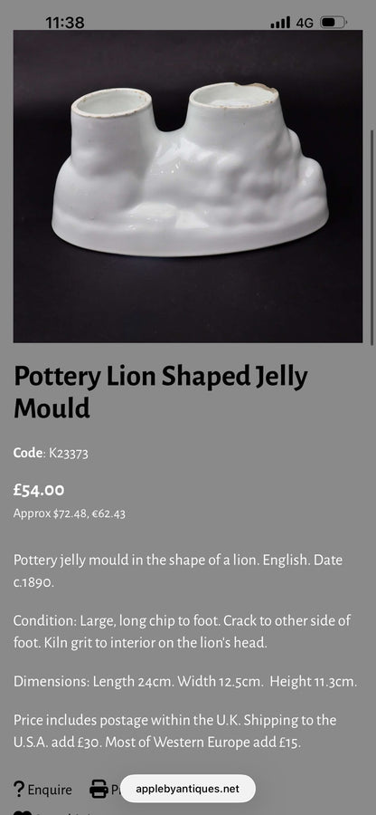 19th C JELLY MOULDS