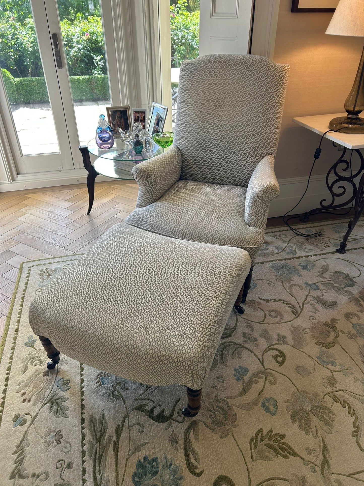 CHAIR AND FOOTSTOOL