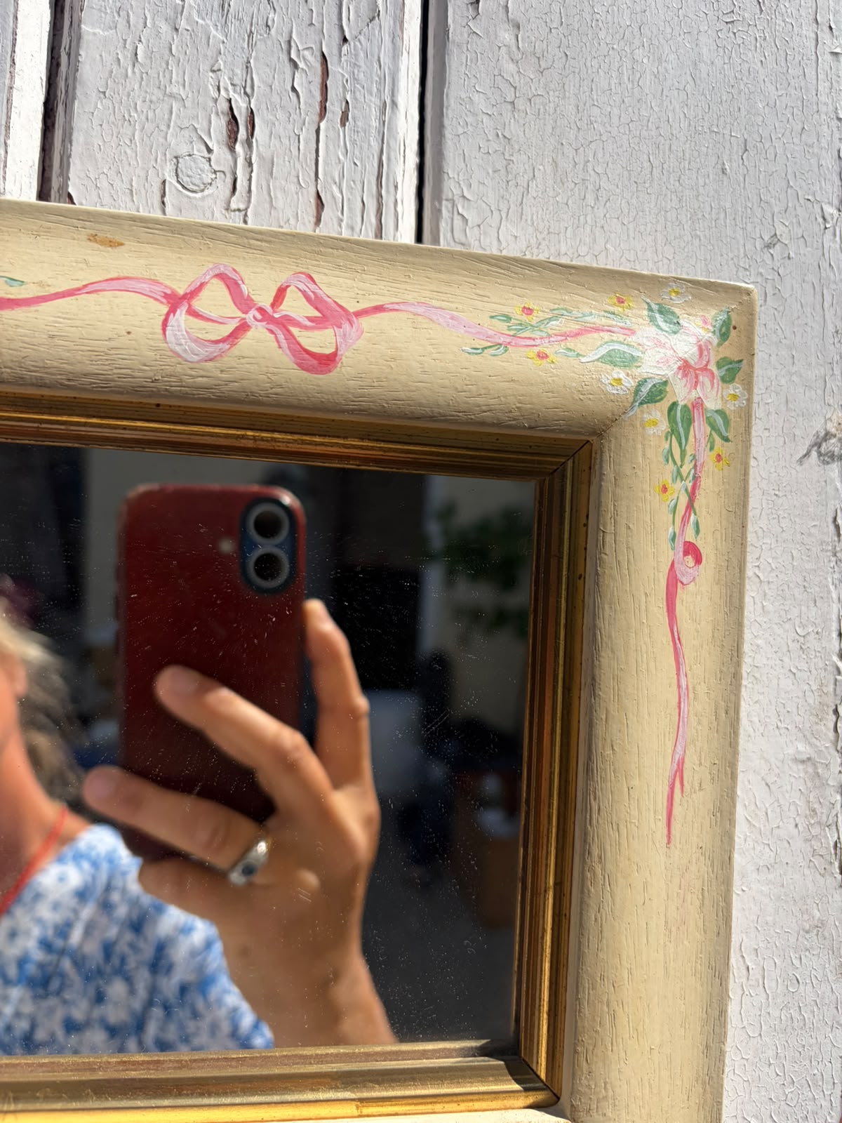 SMALL PAINTED MIRROR