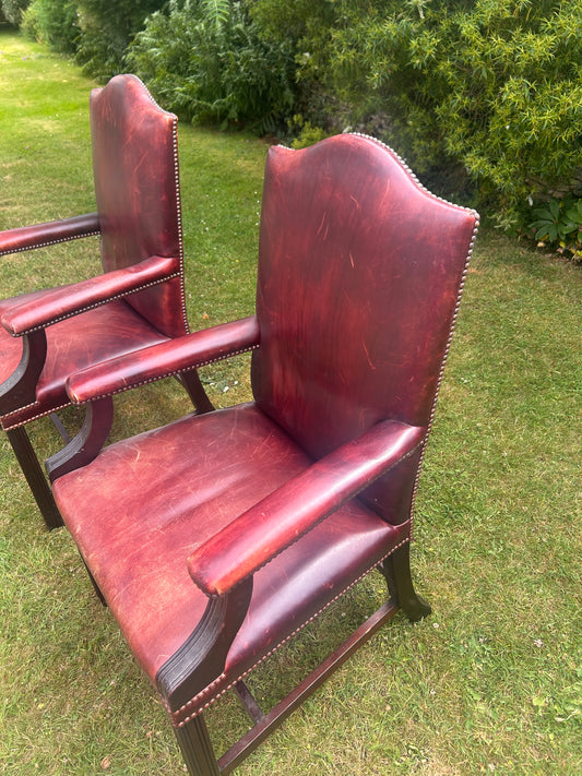 GEORGE SMITH LEATHER CHAIRS