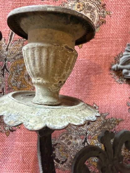 ANTIQUE BRASS WALL SCONCES