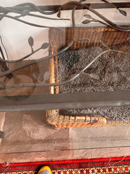 METAL & GLASS TABLE