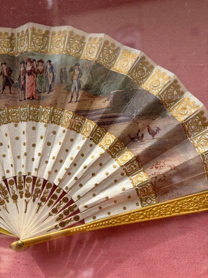 FRAMED ANTIQUE FAN