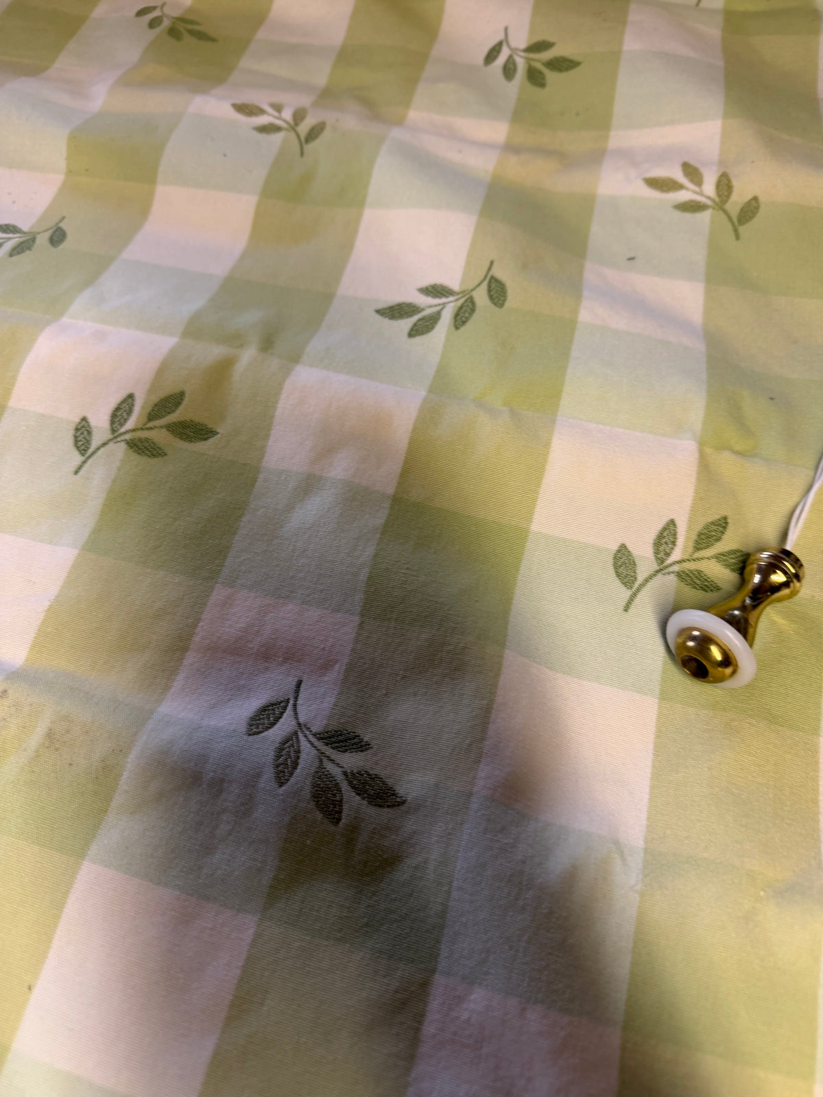 GREEN GINGHAM BLINDS