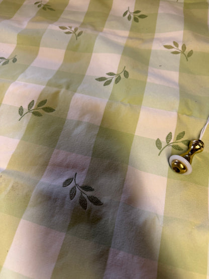 GREEN GINGHAM BLINDS