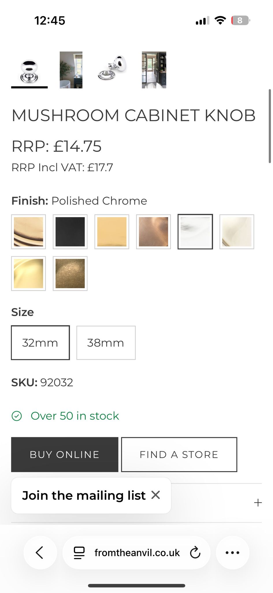 BATHROOM KNOBS