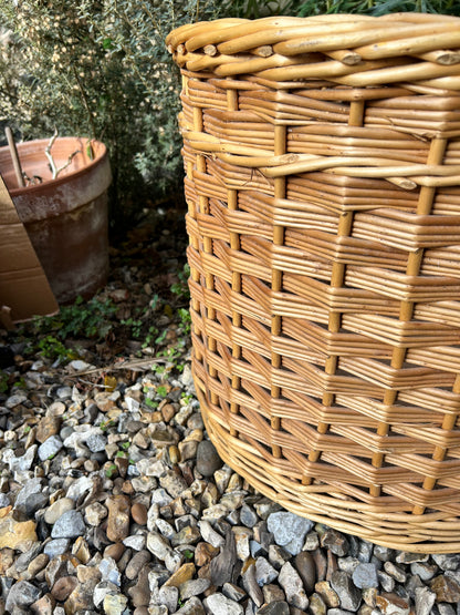 WICKER LOG BASKET