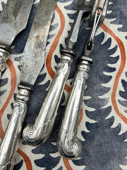 SILVER CARVING SET