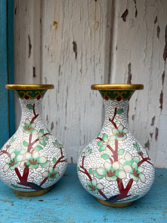 ENAMEL VASES