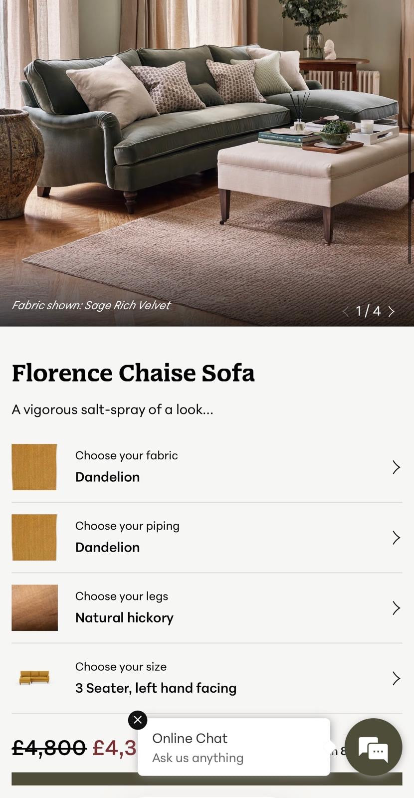 YELLOW CORNER SOFA