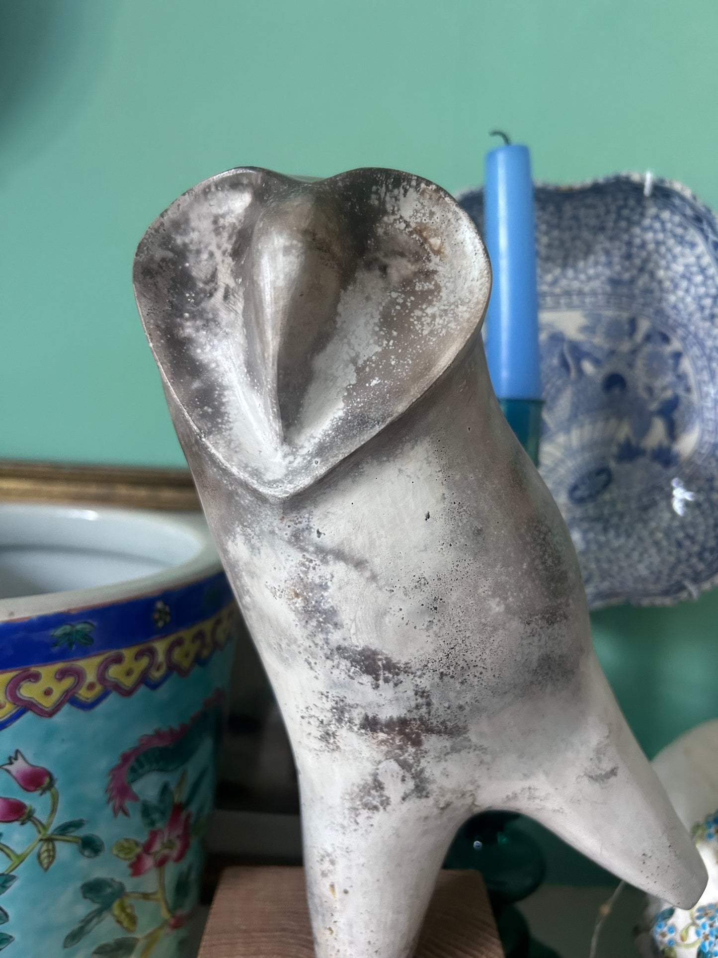 STONE SCULPTURE OF AN OWL