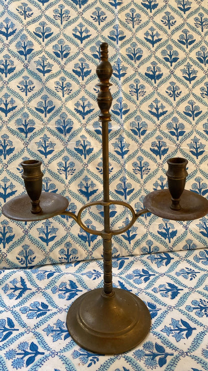 DOUBLE BRASS CANDLESTICK