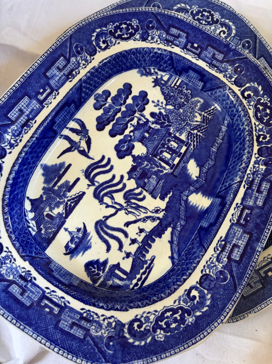 BLUE AND WHITE PLATTERS