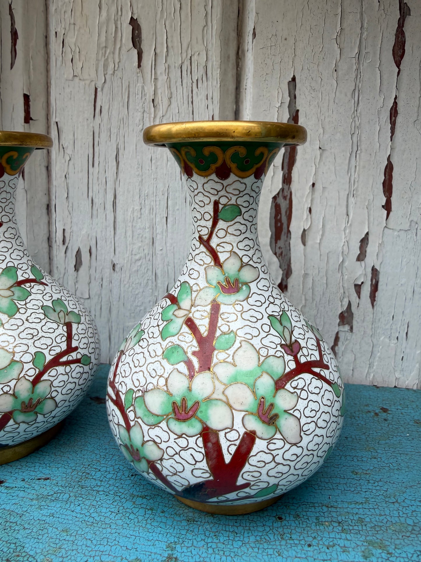 ENAMEL VASES