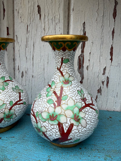 ENAMEL VASES