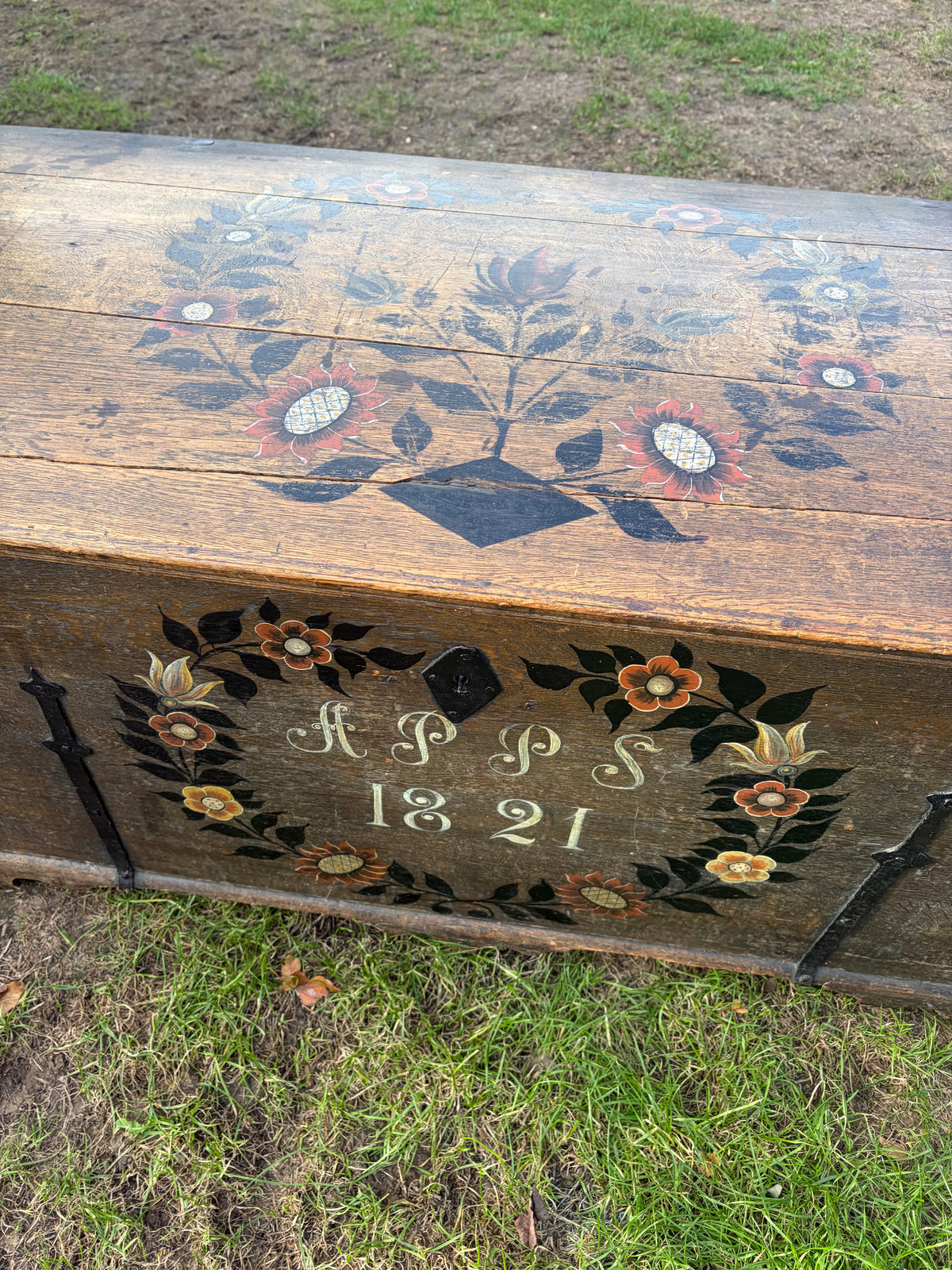 LARGE PAINTED TRUNK