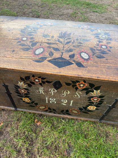LARGE PAINTED TRUNK