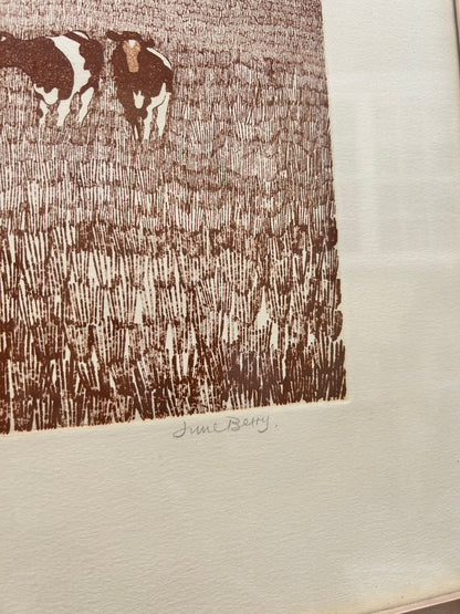 FRAMED WOODCUT