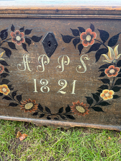 LARGE PAINTED TRUNK